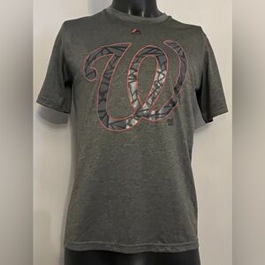 Heather Gray Washington Nationals Nats Baseball T-shirt Size XL - 18 Majestic
